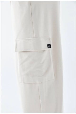 Lulikwear Kargo Cepli Eşofman Pantolon Krem Bej - Krem