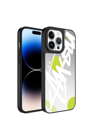 Apple Uyumlu iPhone 14 Pro Kılıf Aynalı Desenli Kamera Korumalı Parlak Zore Mirror Kapak