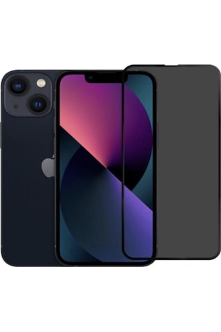 Apple Uyumlu iPhone 13 Mini Hayalet Privacy Gizlilik Filitreli Görünmez Tam Kaplayan Kırılmaz Cam Ekran Koruyucu