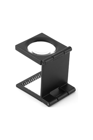 10x28mm Üç Katlanır 10x Büyüteç Çinko Alaşımlı Büyüteç Ölçekli Büyüteç