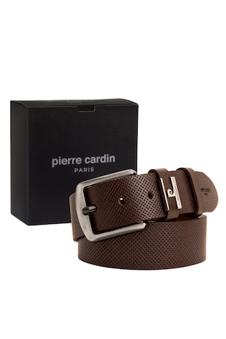 Pierre Cardin Deri Erkek Kemer En 4 Cm Pc-2099 Kahverengi