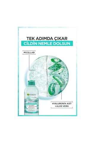 Garnier Micellar Hyaluronik Aloe Kusursuz Makyaj Temizleme Suyu 400 ML