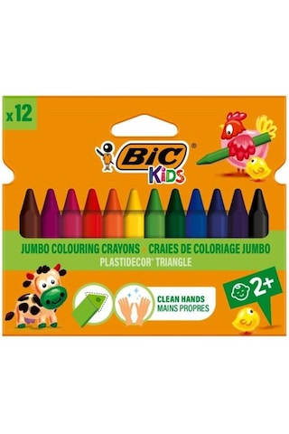 Bic Silinebilir Üçgen 12 li Kutu Pastel Boya