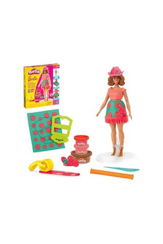G1360 Play-doh Barbie Çiçek Desenleri Ve Püsküller Hamur Oyun Set