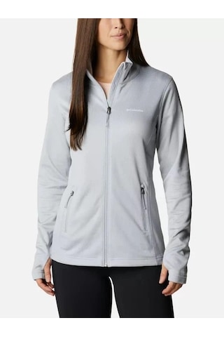 Columbia Park View Grid Fleece 1/2 Zip Kadın Polar Gri