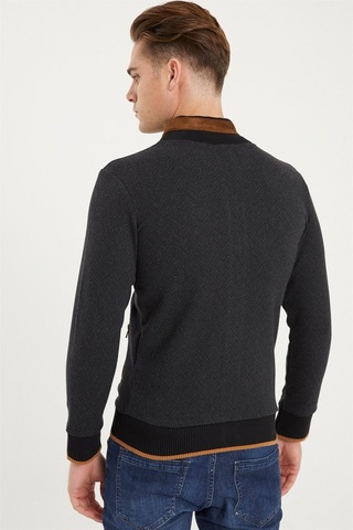 1021 Dewberry Erkek Sweatshırt-balıksırtı Antrasit Balıksırtı Antrasit