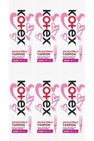 Kotex Aplikatörlü Tampon Süper 48 Li Set 6pk 8