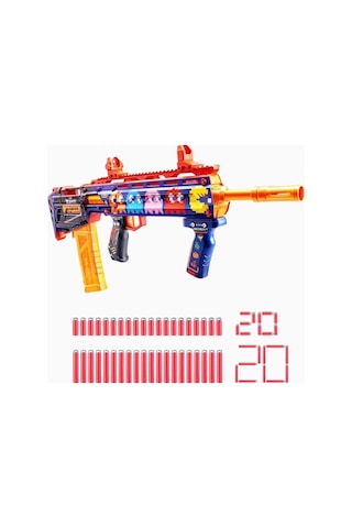 X-shot Skins Pro Sinister Pac-man, 40 Dartlı Retro Blaster Nerf, Oyuncak Tabanca Mavi
