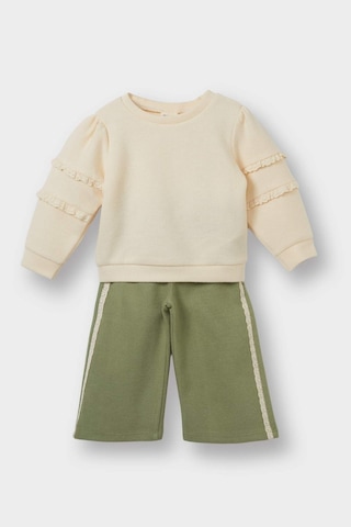 Defacto 2'li Sweatshirt Eşofman Altı Haki Kız Bebek Alt-üst Takım G0081a5/kh461 Haki