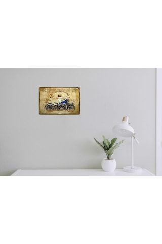 Cajuart Begining Motor Temalı 20X30 Cm Metal Plaka Metal Tablo