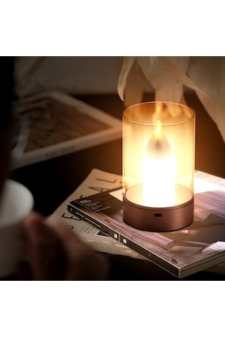 Cata Ct 8432 Tokyo Taşınabilir Mum Görünümlü Masa Lambası El Hareketini Algılayan Usb Şarjlı