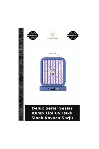 Delux Serisi Sessiz Kamp Tipi Uv Işıklı Sinek Kovucu Şarjlı