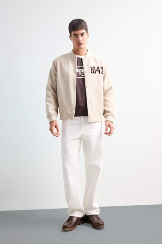 Defacto Regular Fit Kolej Yaka Çıtçıtlı Bomber Mont F5096ax25aubg359 Bej