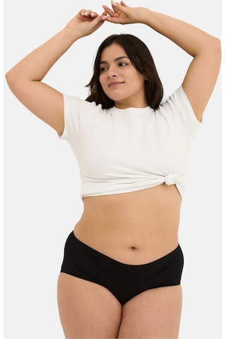 Alya Underwear %100 Pamuk Kumaşlı, Büyük Beden Yüksek Bel Kalp Desenli Ribana Jakar Kadın Külot Siyah