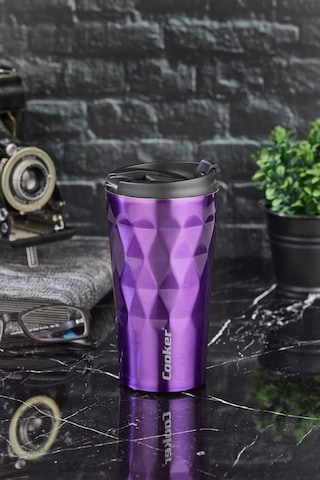 Cooker Lüx 350 ML Prizma Çelik Termos Mug Mor - Ckr2048
