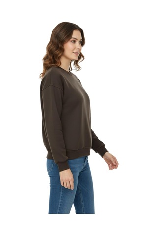Baglan Kadın Spor Sıfıryaka Sweatshirt Bgl-st05061 Kahverengi