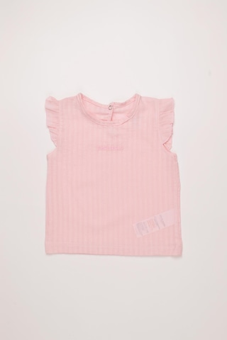 Pierre Cardin Pamuk Kız Çocuk Yazlık Dokuma Şortlu Takım 303789 Pembe