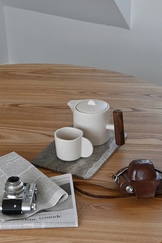 101 Copenhagen Native Tea Pot Birch El Yapımı Taş Seramik Çaydanlık Krem