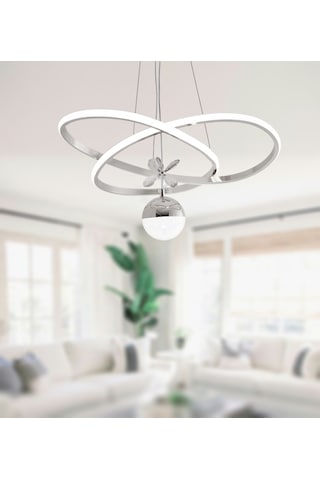 Tt310-1tpl-kr Tt Ayd.trio Krom Kaplama Tek Toplu 3 Renk Led Avize Krom