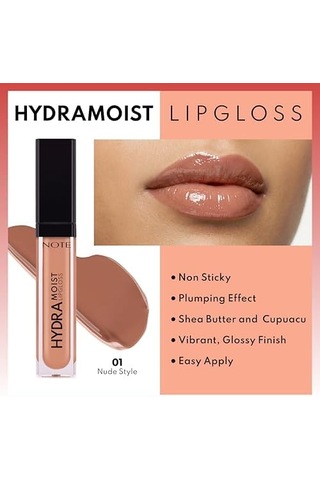 Hydramoist Lipgloss 01 Nude Style Nemlendirici Dudak Parlatıcısı, Nude 0