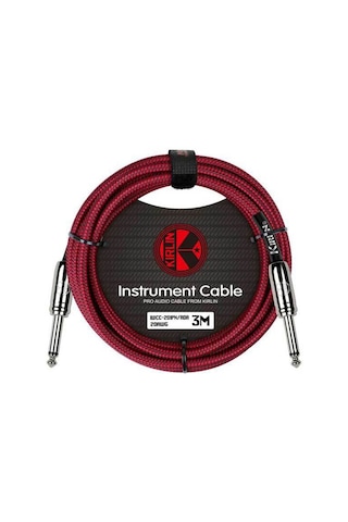 Kirlin 3Mt. 1-4" Mono Enstrüman Kablosu (Kırmızı)