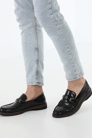 M.Karaca Hakiki Deri Ortopedik Tokalı Klasik Erkek Ayakkabı Rugan