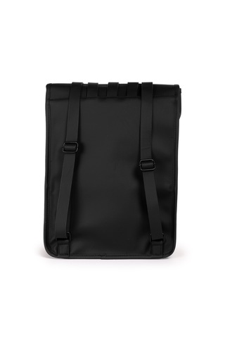 İcone Bag Icone Mat Suni Deri Kanca Kapamalı Sırt Çantası Siyah