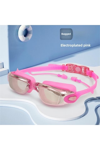 Yetişkin Yüzme Gözlüğü Su Boyutu Buğu Önleyici Yüzme Dalış Gözlüğü Hd Şeffaf Yüzme Gözlüğü Kaplama Çanta-pembe Çok Renkli