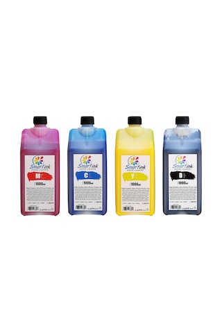 Smartink Epson Uyumlu 1000 ML 4 Renk Set Mürekkep