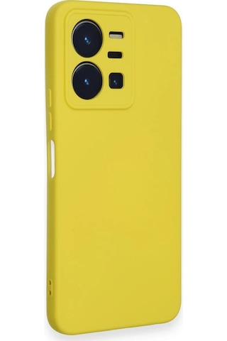 Newface Vivo Y35 Kılıf Nano İçi Kadife Silikon Semeglbl - 43 - Sarı