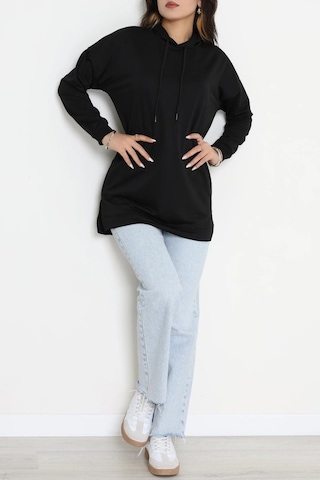 Modi 2 İplik Kapşonlu Tunik Sweat Siyah - 42766.1878. 1siyah