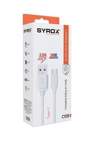Type-c Ultra Hızlı Quick Şarj Kablosu, Data Kablosu 3.0a 18w