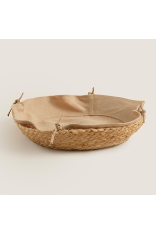 Dewo Astarlı Jüt Sepet 33 Cm Natural