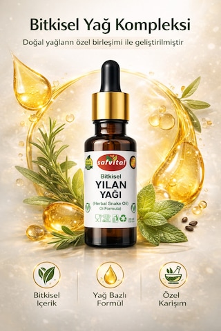 Safvital Yılan Yağı Essential Aromatic 20 Ml - Saç Dökülme Karşıtı Bakım Formülü Snake Oıl 20ml