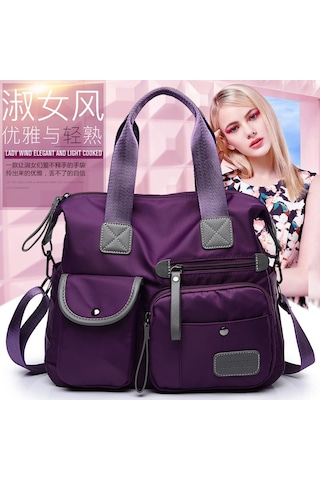 Teltree 2024 Yeni Model Kadın Nylon Çanta - Anne Çantası, Sırt Çantası, Günlük Seyahat İçin El Ve Omuz Taşıma Fonksiyonu, Mavi Mavi