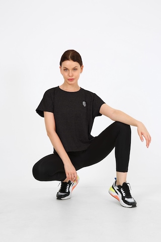 Sportonex So21s004 Run Poly T-shirt Kadın T-shirt Siyah