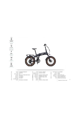 Armour -20"katlanir Fat Bike -7 Vites-elektrikli- Mat Siyah-gri Mat Siyah