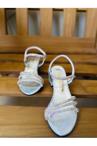 Gala Taş İşlemeli Çocuk Topuklu Ayk. Gri