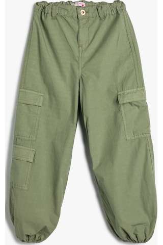 Koton Jogger Kargo Pantolon Pamuklu Beli Bağlamalı Cepli Haki 4skg40028ad Haki