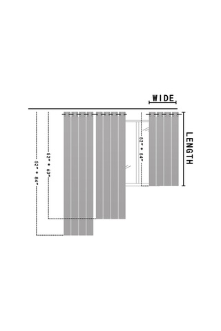 Symbee İki Parça Polyester Işık Engel Perde - Isı Yalıtımı, Gürültü Azaltma, Özel Konfor Odalar İçin Diğer