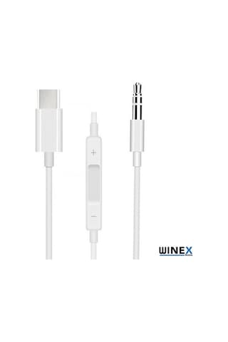 Winex Type-C To 3.5Mm Aux Ses Kontrollü Dönüştürücü Adaptöruşlu