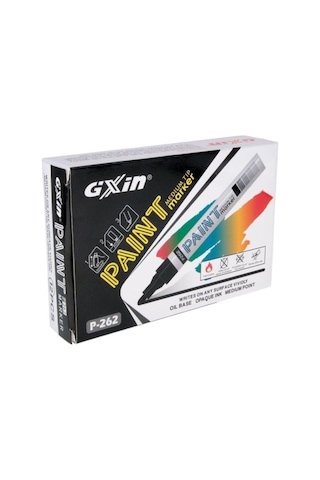 Siyah Lastik Yazı Kalemi Gxın Paint Markör 12'li Siyah