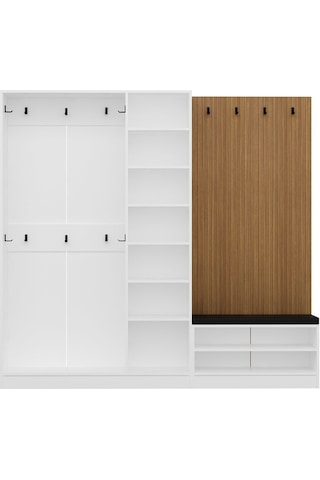 Kale Dekor Panel 1 Bölme Raf Portmanto+ayk Mind Byz 3 Kapaksız