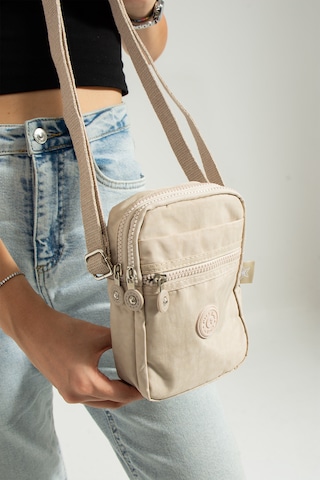 Nemo Bags Krem Unisex Telefonluk, Cüzdan, Kartlık, Çapraz Askılı Omuz Çantası, 18x13cm Krem