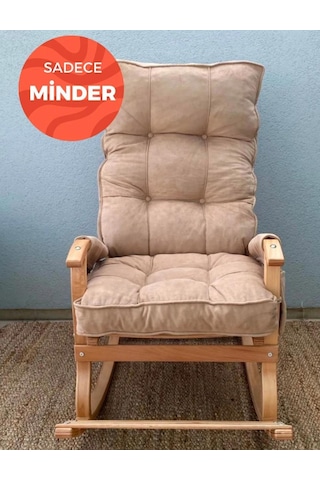 Reyo Home Sallanan Sandalye Minderi Kapitone Çift Cepli Bej