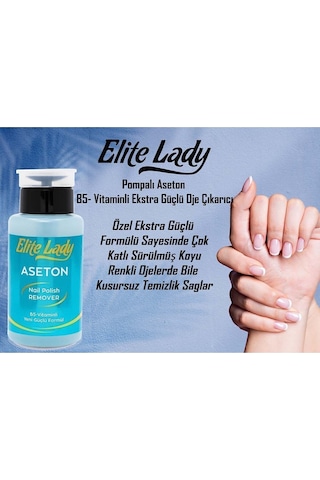 Elite Lady B5 Vitaminli + E Vitaminli + Keratin Aseton Pompalı 3 x 200 ML