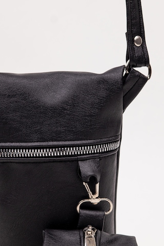 Fabric Craft Bag Çapraz Askılı Çanta Kadın Suni Deri Fermuarlı 14x21 Cm Siyah