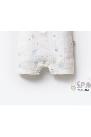By Bubbles Yazlık Muslin Gezegen Basic Tulum Ekru