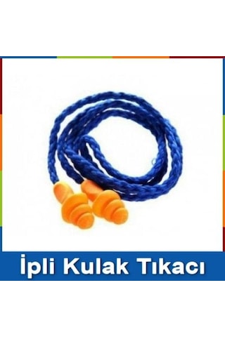 Gürültü Azaltıcı Yumuşak Sivri Uçlu İpli Kulak Tıkacı  Tıkaç
