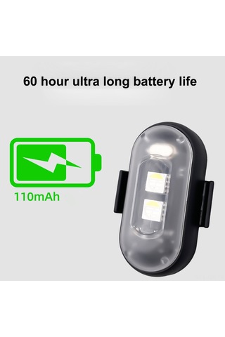 Evrensel Led Uyarı Işığı Çok Renkli Strobe Işığı Motosiklet Güvenlik Işığı Bisiklet Yanıp Sönen Işıklar Ip65 Su Geçirmez Uzaktan Kumandalı Siyah